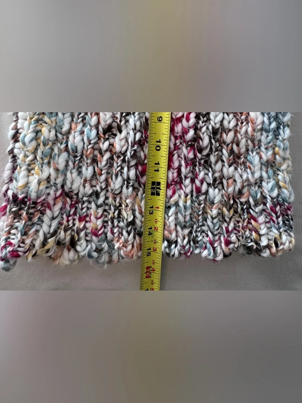 Altar'd State Cream Infinity Scarf with Pink, Yellow & Blue Speckles